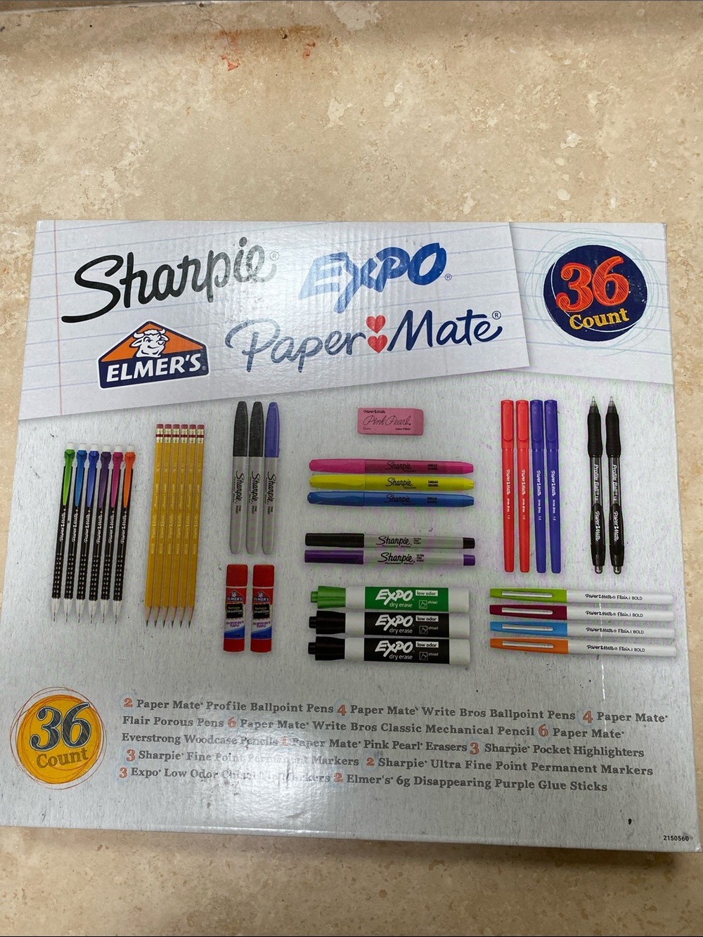 Assorted School & Office Supplies Kit - Multi-Brand (White) - 36 Count